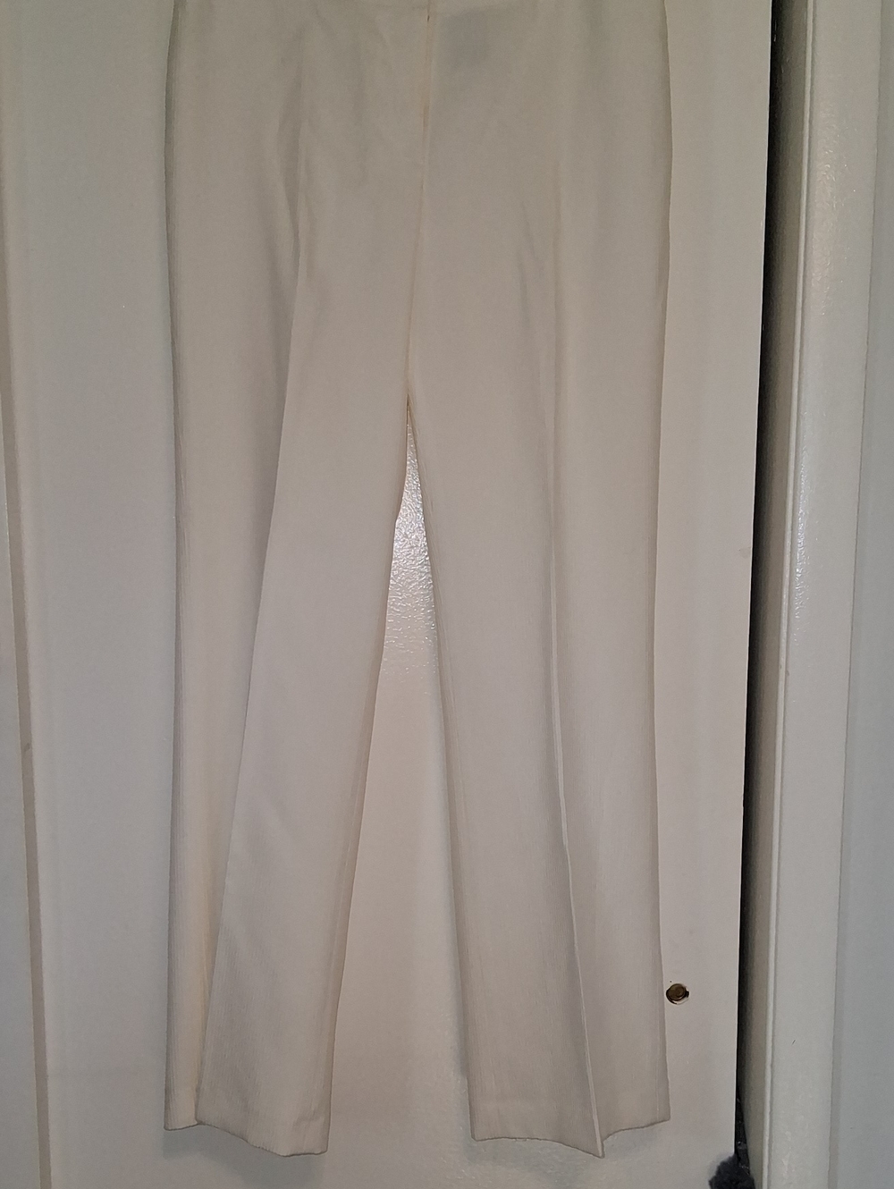 Nine West Cream Wide-Leg Dress Pants